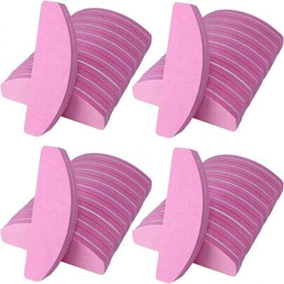 20 Stück Nagelfeilen, doppelseitige Nagelfeilen Puffer Blöcke 100/180 Körnung tragbar waschbar Schleif- und Polierdatei Bogenform (Rosa), Nagelbedarf, Nagelwerkzeuge, Nail Art Werkzeuge, Rückkehr zur Schule, Nägel, Nagelwerkzeuge für Aufkleber-Nägel, Weihnachten