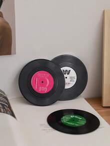 6pcs Set Vinyl Record Coasters, Vintage Classic Rock CD Non-Slip Heat-Resistant Coasters, Suitable For Room Decoration - Perfect For 6pcs Personalized Vinyl Record Coasters - Great For Cups, Mugs, Coffee Shops, Office, Kitchen, Dining Rooms, Birthday, Summer And Winter Celebrations