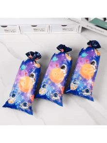 50个宇航员礼品包装袋，塑料和玻璃纸质礼品袋，科幻太空风格宇航员主题设计，带火箭星球宇航员装饰，适用于婚礼、生日派对用品、结婚礼物、礼品分发包装袋，便宜的东西