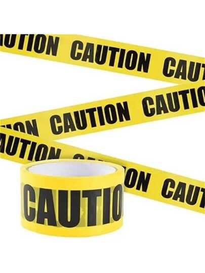 1/2/3卷警示胶带，危险警告，易碎护栏提醒，DIY贴纸，工作安全胶带，适用于万圣节室内外装饰