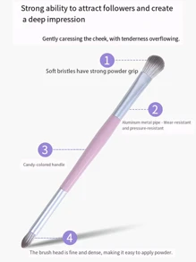 1 pièce Pinceau à ombre à double embout, pinceau doux de mélange et de surbrillance pour le maquillage
