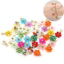 Sommerlicher, charmanter, bohemian-artiger, niedlicher Blumenanhänger, DIY handgemachtes Schmuckzubehör für Armband, Halskette, Ohrringe, geeignet zum Schmuckbasteln für den Sommerurlaub, Dekoranhänger für den täglichen Gebrauch, perfektes Geschenk