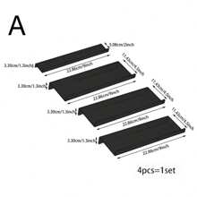 1pc Black Spice Drawer Storage Box, 4pcs Acrylic Drawer Spice Organizer Rack Tray, Suitable For Drawers/Countertops