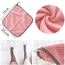 10pcs Random Color Towel, Coral Fleece Hand Towel, Small Handkerchiefs, Home Cleaning Cloth, Soft Absorbent Home Towel, Bathroom Accessories, Dishcloths, Kitchen Home Cleaning Cloth