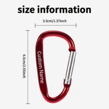 1 件个性化登山扣定制雕刻，多功能铝合金户外登山登山扣钥匙扣，背包钩夹，情人节、父亲节、母亲节、圣诞节的绝佳礼物