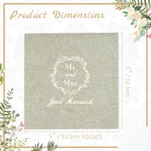 Papier Hochzeitsbankett Cocktail Serviette, goldfolie Muster mit Mr. und Mrs. - Ein dekoratives Produkt, geeignet für Hochzeitsbankett Partys, Hochzeitsservietten, Einweg-Servietten, Getränke für Geburtstage und Partys