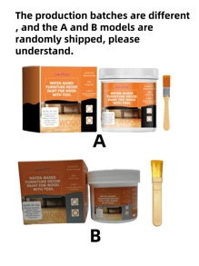 Pittura decorativa a base d'acqua per mobili in legno, ante di armadi, porte e finestre. Pittura a base d'acqua bianca, nera e multiuso per il legno, con un pennello multiuso. Gesso multiuso.