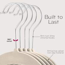 20/10 pezzi Grucce in velluto per vestiti di bambini, rastrelliera per asciugatura resistente e antiscivolo, grucce adatte per neonati, bambini piccoli e vestiti di bambini, grucce per armadi dal design sottile, adatte per la conservazione domestica