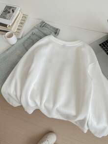 Women Sweatshirts - White - View 2