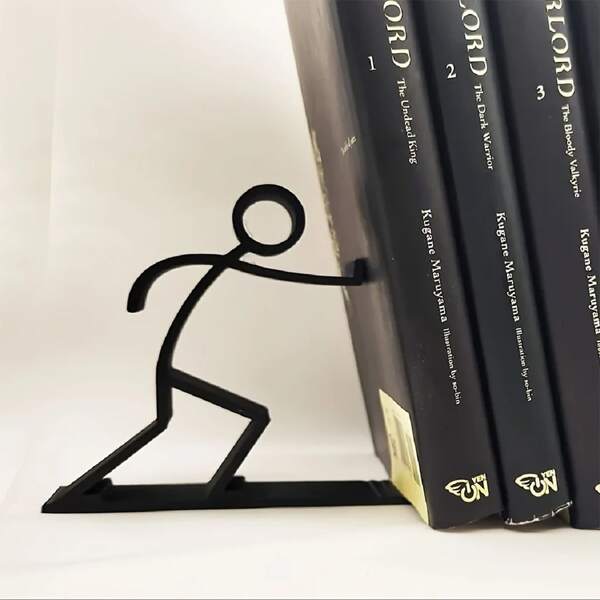 1pc Black Bookshelf, Novel And Minimalist Design, Suitable For Students. Unique Office Supplies And Fun Stationery, Suitable For Home, Living Room And Office Decor.