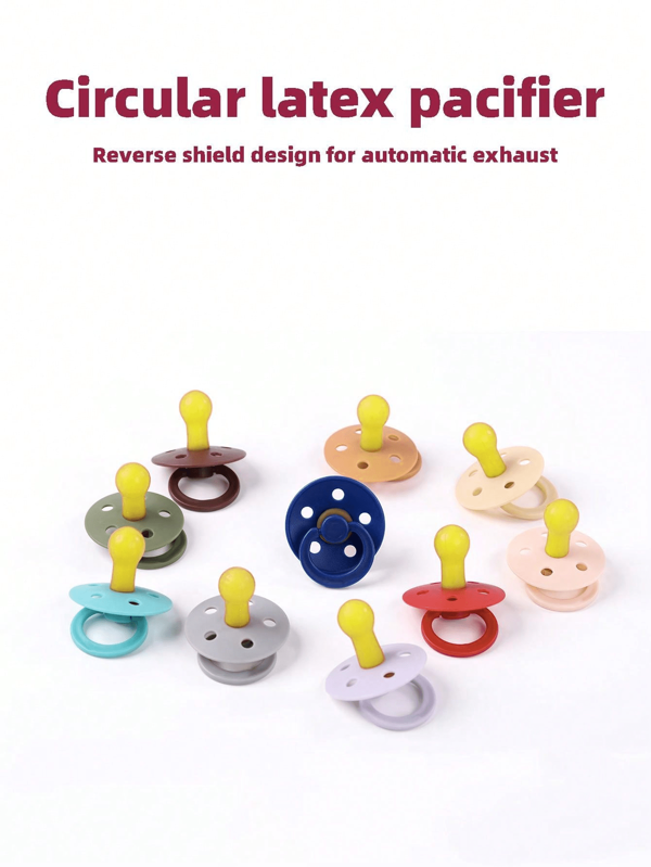 1pc Latex Pacifier For Preventing Flatulence, Simulated Breast Milk Feeling, Soft And Comforting For Baby, Suitable For 0-6 Months And 6-12 Months Infants And Newborns
