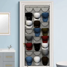Hat Storage Holder Organizer 24 Clear Pockets Protect Hat Rack Door Hanging Holder Hanger Storage Rack For Baseball Caps Bedroom.