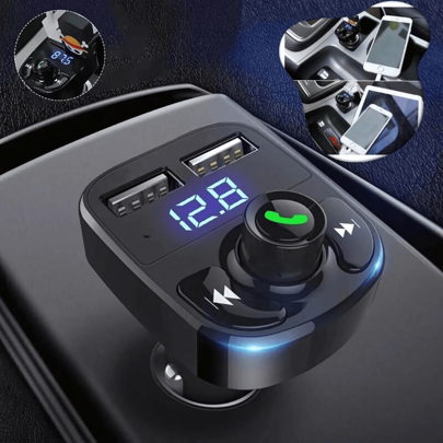 Adaptador Transmissor Bluetooth Fm Carro Sem Fio Carregador X8