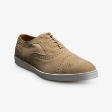 Allen Edmonds Strand 4323 Oxford 男款美码 7.5 码米色绒面革正装运动鞋 KHD907 - 米色 - 查看 1