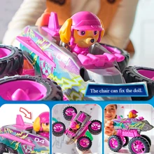 Spin Master Rescue Fleet Series - Skye Transformable Monster Truck (PVC Material, 3+ Years, Non-Slip Traction, Play Set) Pink Aviation-Inspired Design With Fold-Out Wings, Sturdy Build For Little Hands)