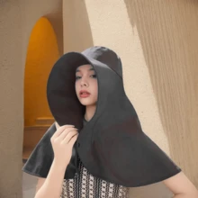 One Piece, Outdoor Full-Face Sun Protection Shoulder And Neck Hat, All-In-One Women's Summer New Super Large Shawl, Sun Protection Bucket Hat, Cycling Sun Hat, Ice Silk Shawl All-In-One Sun Protection Hat, Women's Sun Protection And UV Protection Hat - Multicolor - View 5
