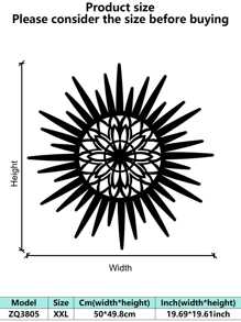 1 件工业风格铁艺艺术壁挂，经防锈处理，哑光黑色几何线条，抽象艺术，万圣节和开斋节的家居装饰