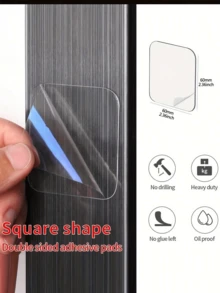 Cinta adhesiva doble cara resistente, Cinta de pared transparente sin costuras, No es necesario hacer agujeros para la cinta de pared impermeable - Multicolor - Ver 3