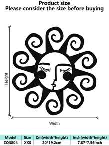 1 件工业风格铁艺艺术壁挂，经防锈处理，哑光黑色几何线条，抽象艺术，万圣节和开斋节的家居装饰