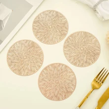 8pcs PVC Cup Coasters, For Kitchen Tables, Indoor/Outdoor, Washable, Heat Resistant, Wipe Clean, Suitable For Camping, Holiday, Wedding, Party