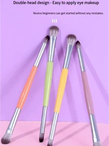 1 pièce Pinceau à ombre à double embout, pinceau doux de mélange et de surbrillance pour le maquillage