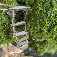 1 Set Feenbrücke, kreative Feenbrücken Miniaturgarten Deko, hölzernes Kunsthandwerk Heim- und Gartendekoration