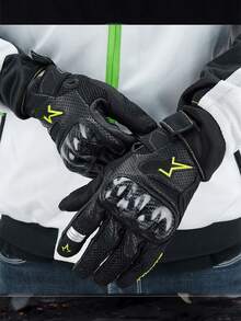 Moto Alpines SMX-1 AIR V2 Motocross Motorcycle Racing Touch Screen Leather Carbon Fiber Motorcycle Gloves (Some Styles Random) - Red - View 3