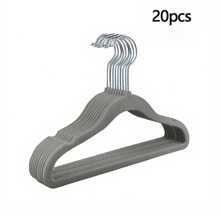 20/10 pezzi Grucce in velluto per vestiti di bambini, rastrelliera per asciugatura resistente e antiscivolo, grucce adatte per neonati, bambini piccoli e vestiti di bambini, grucce per armadi dal design sottile, adatte per la conservazione domestica