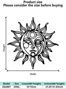 1 件工业风格铁艺艺术壁挂，经防锈处理，哑光黑色几何线条，抽象艺术，万圣节和开斋节的家居装饰