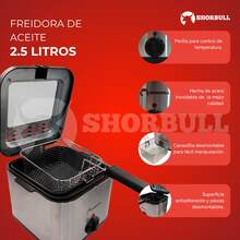 Freidora eléctrica 2.5L - SHORBULL - Tipo de Enchufe A USA (110-127V) - Ver 7