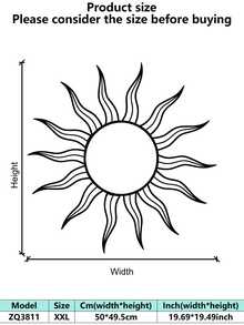 1 件工业风格铁艺艺术壁挂，经防锈处理，哑光黑色几何线条，抽象艺术，万圣节和开斋节的家居装饰