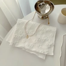 1/6/10/30 件 Ins 风格乳白色 3D 浮雕花餐垫、美食摄影背景、烘焙装饰、氛围增强餐巾 - 彩色 - 查看 1