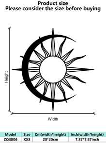 1 件工业风格铁艺艺术壁挂，经防锈处理，哑光黑色几何线条，抽象艺术，万圣节和开斋节的家居装饰