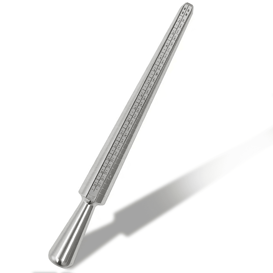 Instrument de măsurare a inelelor metalice, USUKEUJP, patru dimensiuni disponibile, ecartament pentru bijuterii, ecartament pentru măsurarea inelelor metalice, pentru femei și bărbați (aluminiu, 1 pachet)