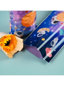 50个宇航员礼品包装袋，塑料和玻璃纸质礼品袋，科幻太空风格宇航员主题设计，带火箭星球宇航员装饰，适用于婚礼、生日派对用品、结婚礼物、礼品分发包装袋，便宜的东西