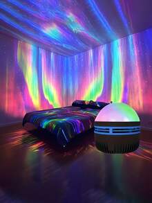 1 USB Aurora Borealis Projector Light, Creating A Magical And Wonderful Night Light Of The Milky Way And Starry Sky For Any Room. With A Remote Control For Remote Adjustment, It Offers A Multi-Color Light Show. The Galaxy Star Aurora Borealis Projector Light Is A Novel Decorative Light For Bedrooms And Living Rooms. It Is The Perfect Ideal Atmosphere Light For Home Theaters, Ceilings, Birthdays, Parties, Camping, And Weddings. It Is A Perfect Gift