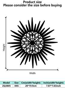 1 件工业风格铁艺艺术壁挂，经防锈处理，哑光黑色几何线条，抽象艺术，万圣节和开斋节的家居装饰