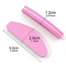 20 pezzi Lime per unghie, Lime per unghie a doppia faccia 100/180 grana, portatili e lavabili, forma arcuata (rosa), forniture per unghie, strumenti per unghie, strumenti per arte di unghie, back to school, unghie, strumenti per unghie per unghie finte