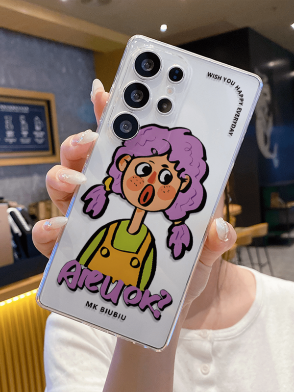 Anime 1pc Original Illustration Cartoon Series Phone Case Compatible With Galaxy/S20/FE A06 5G/ 15 Ultra/Infinix Note 40 Pro/Infinix Note 40 Pro+, Personalized Perforated Protective Cover, Great Gift Idea