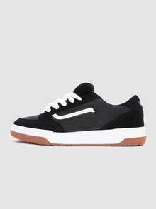 Hylane Men's And Women's White Black Unisex Stylish Comfortable Sneakers New Release - Chì đen - Xem 3