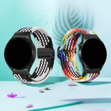 2 piezas Correa magnética universal de 18mm, 20mm, 22mm + Correa con cierre de gancho y bucle compatible con Samsung Galaxy Watch 7 6 5 4 /Garmin Venu Venu2 Venu3 Venu3S, Brazaletes de repuesto de nailon trenzado de liberación rápida compatibles con Garmin Vivoactive5 4/Vivoactive 4s/Forerunner245 645 255 265 255S 265S/Hua Wei Watch GT5 GT4 GT3 GT2 GT/Watch 4/4pro/Amazfit BIP6 BIP5 GTR4 GTR3 GTS4 GTS3/GTR Mini/Pop Pro/Xiao Mi Watch S4 S3 S2 Accesorios de reloj inteligente