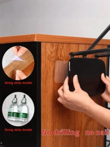 Cinta adhesiva doble cara resistente, Cinta de pared transparente sin costuras, No es necesario hacer agujeros para la cinta de pared impermeable - Multicolor - Ver 6