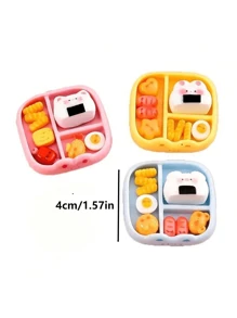 10pcs/20pcs Random Cute Simulated Rice Ball Accessories, DIY Miniature Food Decoration, Micro Landscape Decor, Multi-Function Ornament For Universal Holidays