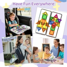 4-8 Years Old Children's Magnetic Building Blocks, Preschool Toys, Magnetic Construction Toys, STEM Outdoor Kids Toys, Gifts For Boys And Girls Over 3 Years Old, Pocket-Sized Mini Blocks, Classroom Essential, Random Colors