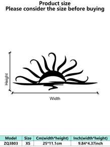 1 件工业风格铁艺艺术壁挂，经防锈处理，哑光黑色几何线条，抽象艺术，万圣节和开斋节的家居装饰