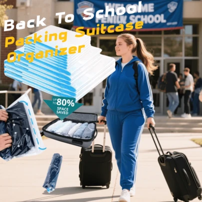 Travel Compression Storage Bags, Multiple Sizes Roll Up Vacuum Storage Bags Hand Roll Durable Space Saver Bags For Clothes Clothing Travel Accessories Backpack Suitcase Organizer Compression Bags For Travel, Camping Essentials, Luggage Packing Organiser Vacuum Seal Bags For Clothing Back To School Travel Moving Must Have