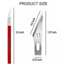 1-Piece Precision Knife Set With 5 Blades, Aluminum Carving Knife Set, Pumpkin Cutting Art Tool Kit