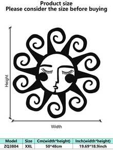 1 件工业风格铁艺艺术壁挂，经防锈处理，哑光黑色几何线条，抽象艺术，万圣节和开斋节的家居装饰