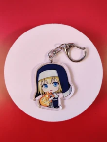 1pc Cartoon Anime Fire Force Series Acrylic Keychain Cute Cartoon Keyring Bag, Suitcase Accessory Phone Pendant Car Ornament. - Multicolor - View 9