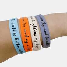 10件/30件 励志信念 开学礼物 硅胶手环 清新马卡龙色 学生课堂奖励 硅胶腕带